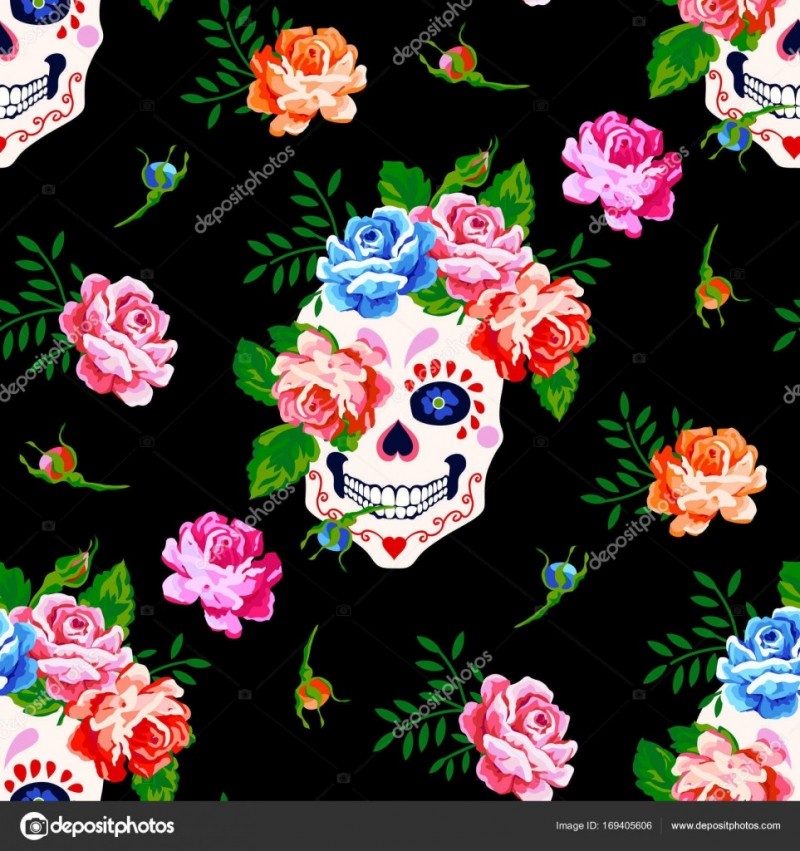 Tela sublimada calavera 04 - 1.5M x 1M