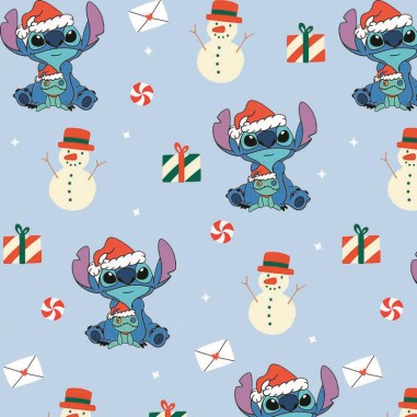 Tela sublimada  Navidad  azul- 1.5M x 1M