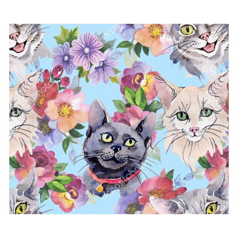 Tela sublimada gatos 03 - 1.5M x 1M