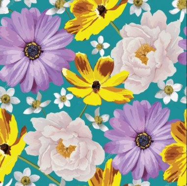 Tela sublimada  Flores 1- 1.5M x 1M