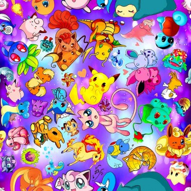 Tela sublimada pokecuties - 1.5M x 1M